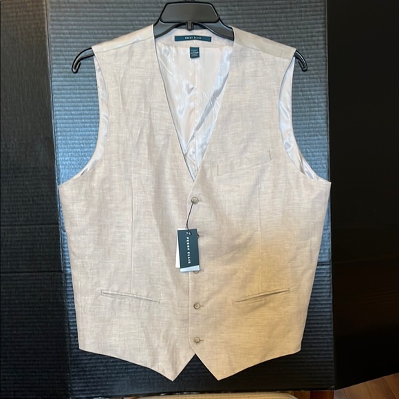 Men's Beige Vest by Perry Ellis XXL NWT - Picture 2 of 11